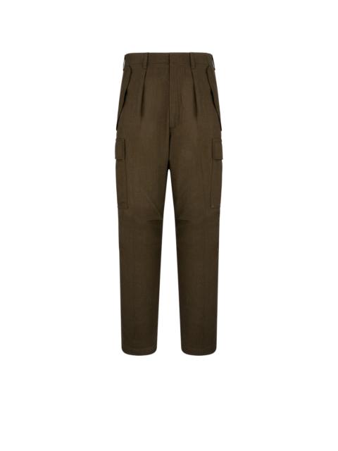 WOOL CASHMERE SILK REPS CARGO PANT