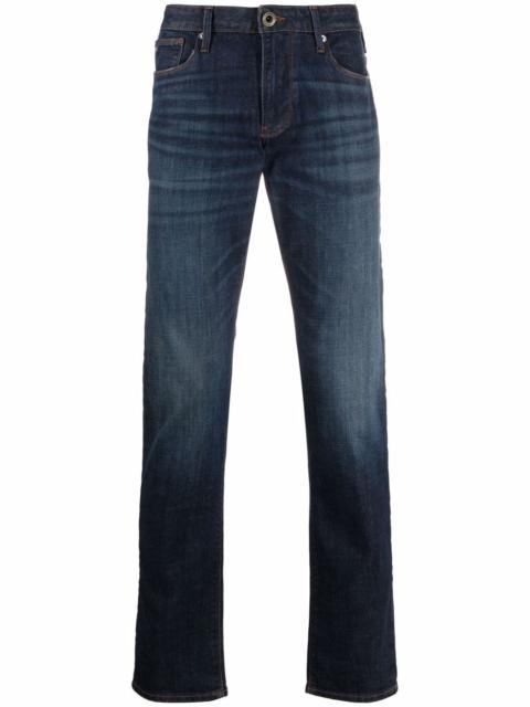 mid-rise straight jeans