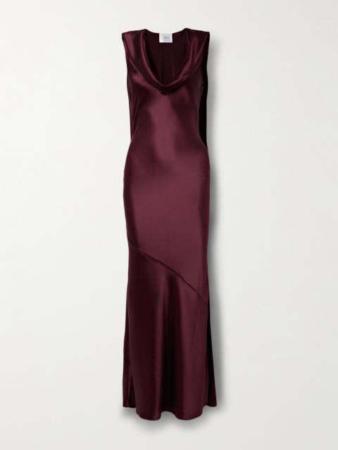 Delphinus Draped Satin Gown