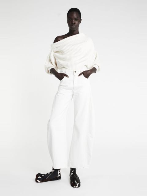 DENIM JEANS WITH INSERTS WHITE DENIM