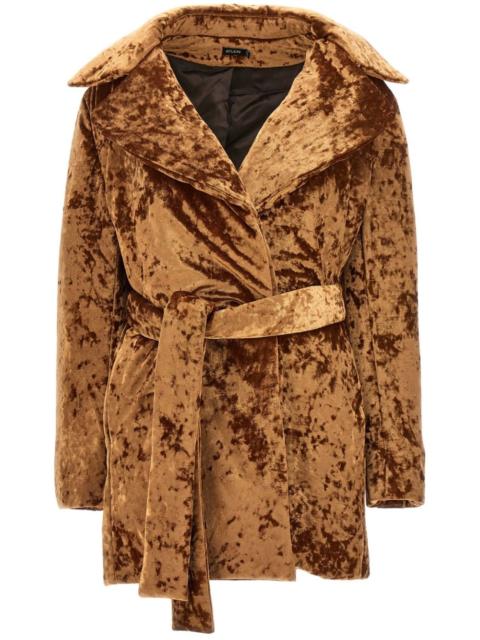 crushed-velvet coat