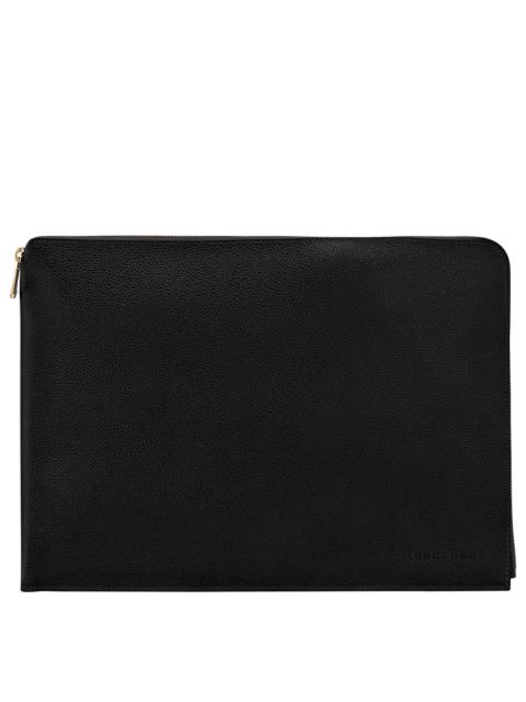Le Foulonné Laptop case Black - Leather