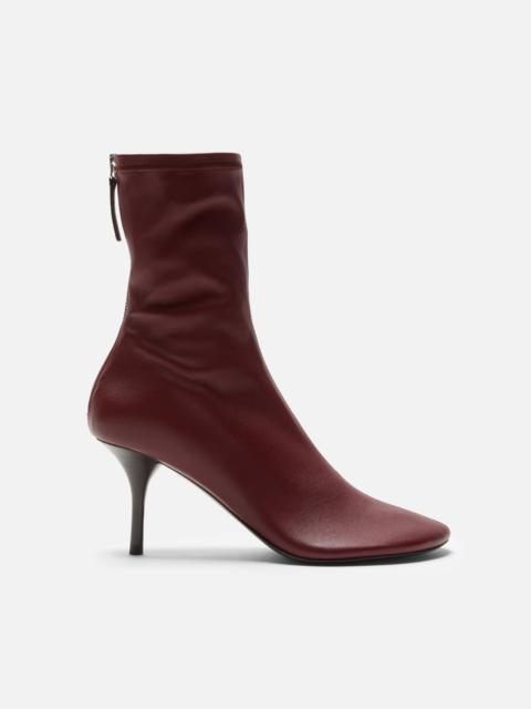 Leather ankle boot - Wine red