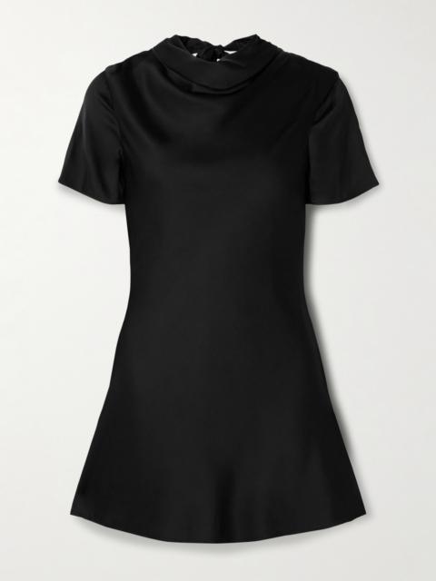 Iris Draped Silk-blend Satin Mini Dress