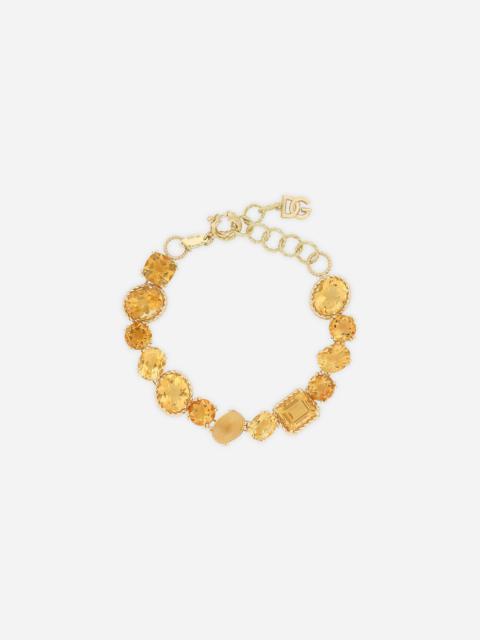 Anna bracelet in yellow gold 18kt with citrines