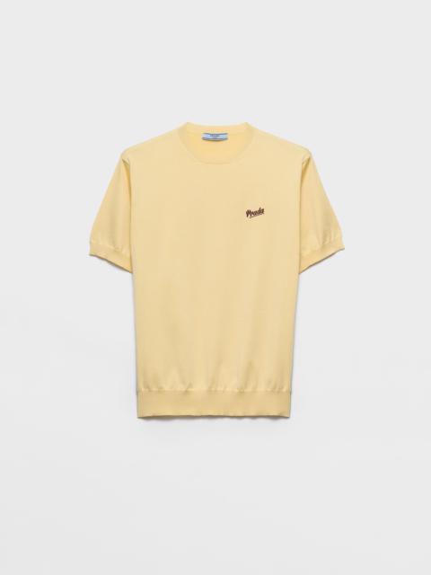 Silk crew-neck sweater