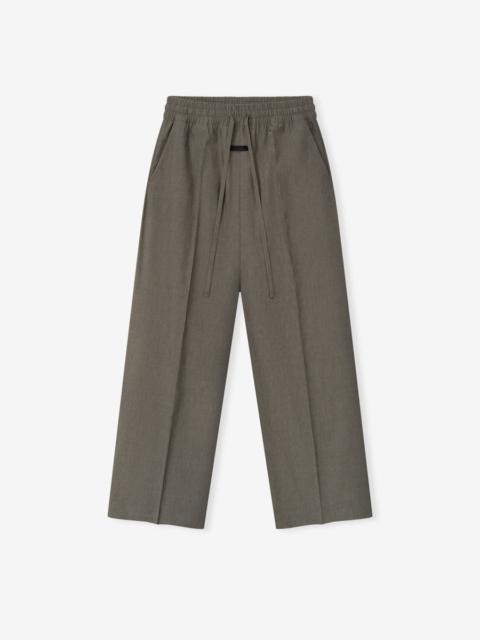 Cotton Wool Oxford Wide Leg Drawstring Pants
