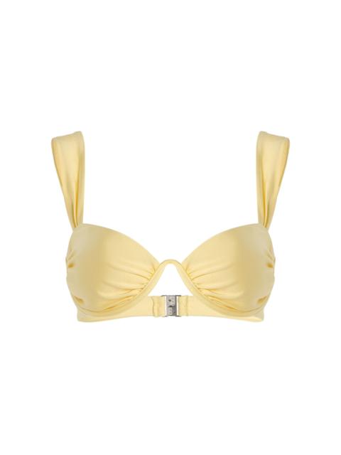Anniston Ruched Bikini Top yellow