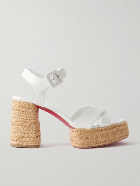Calakala 85 leather espadrille platform sandals White
