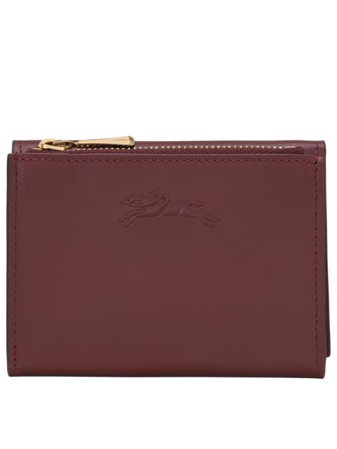 Épure Compact wallet Burgundy - Leather