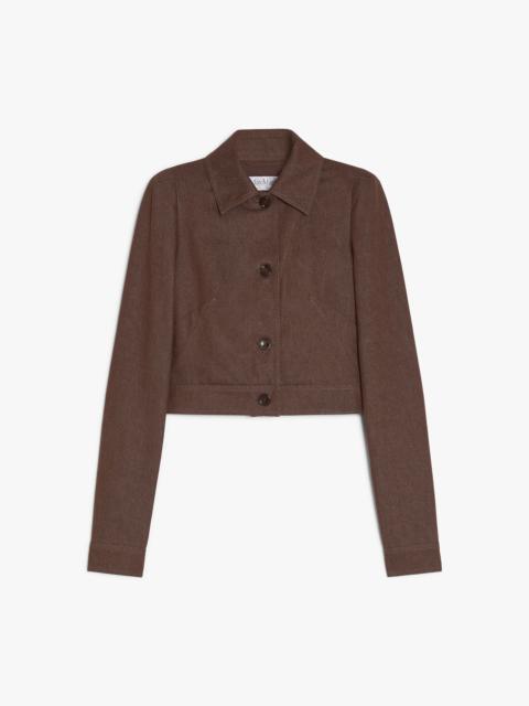 CARPA Denim-effect cropped jacket