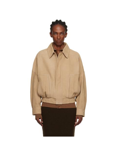 Beige Dalma Relaxed Nubuck Suede Jacket
