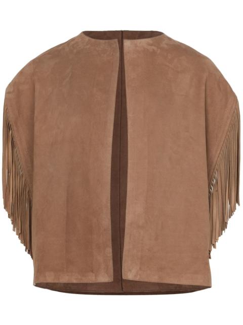 fringed-trim jacket