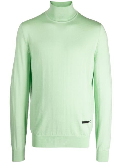 roll-neck wool jumper