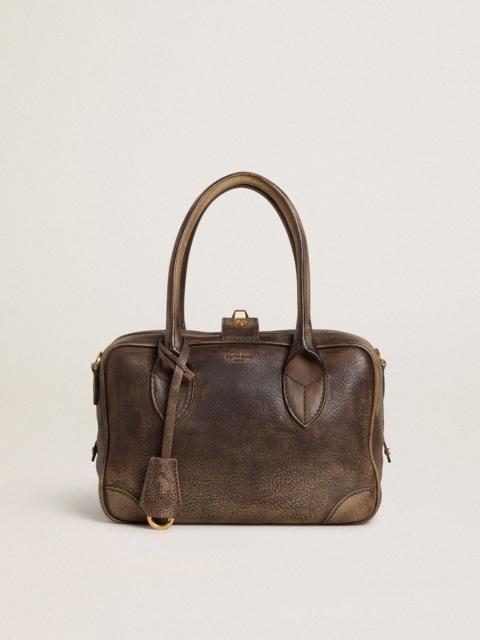 Vita Bag in brown vintage leather with gold details