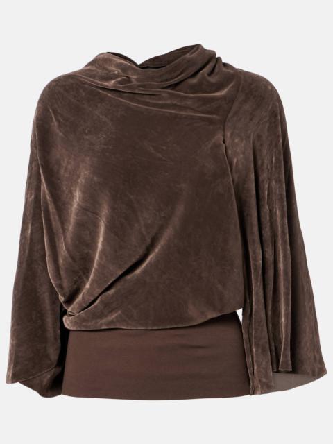 Draped crêpe top