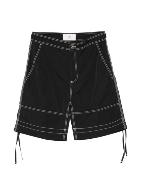 contrast-stitch bermuda shorts