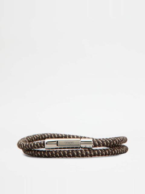MYCOLORS BRACELET IN LEATHER - BROWN