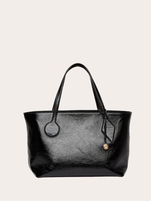 SPROUT TOTE LARGE BLACK GLOSSY