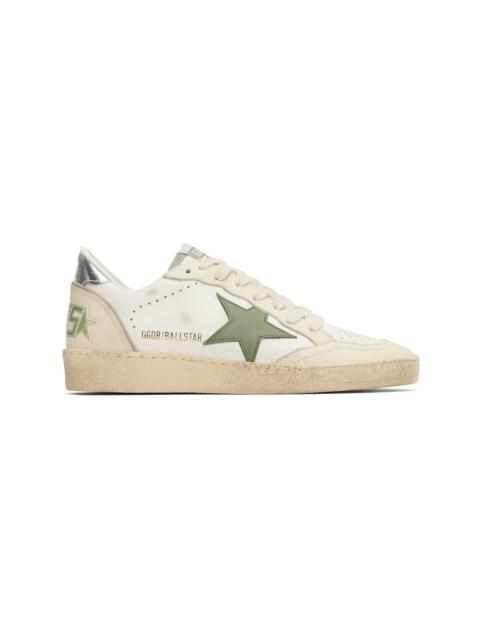 Off-White & Khaki Ball Star Sneakers