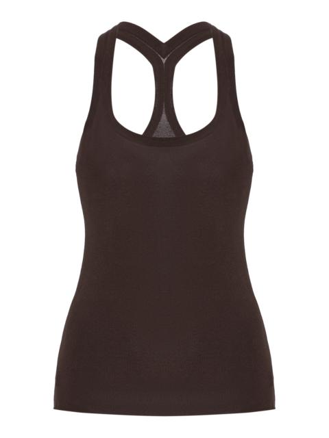 The Raven Racerback Knit Tank Top brown