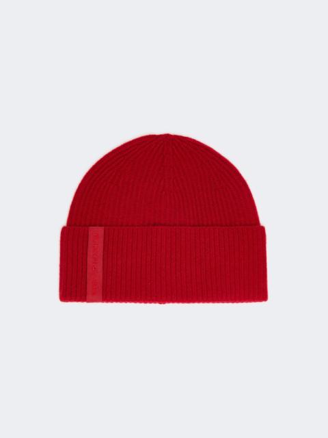 Cashmere beanie hat - DARK RED
