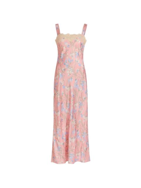 Rosamarie floral-print satin midi dress