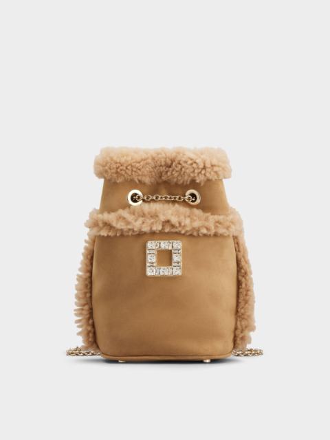 Très Vivier Backpack in suede and shearling