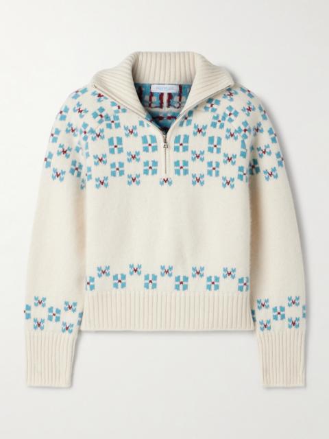 Winter Fair Isle Cashmere Half-zip Sweater