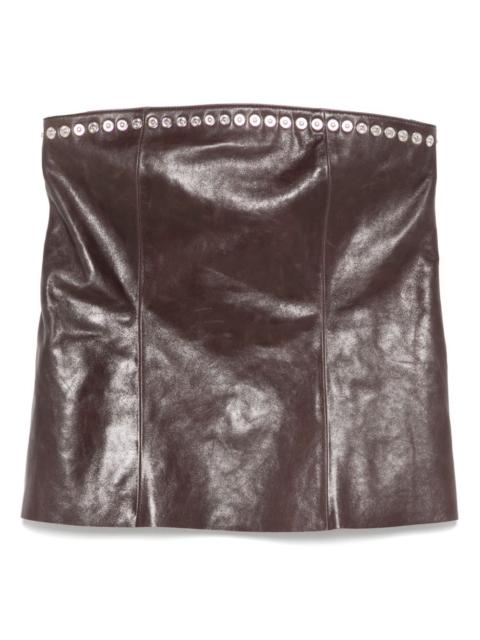 leather mini skirt