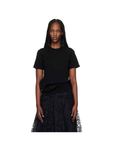 Black Twisted Detail T-shirt