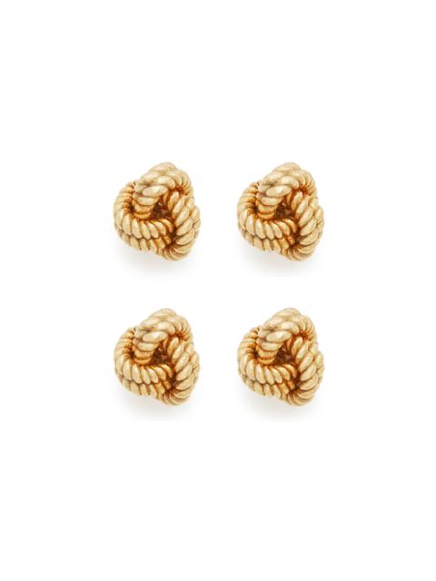 18KT YELLOW GOLD KNOT STUDS