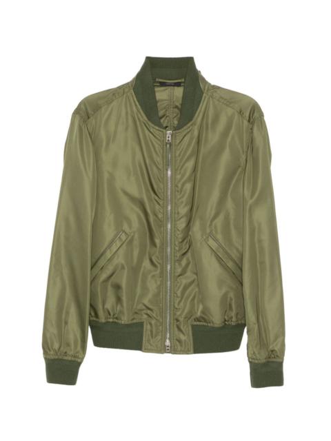 silk poplin bomber jacket