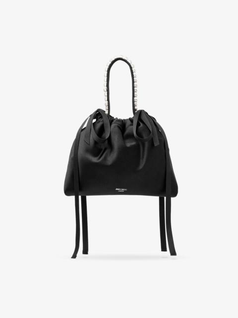 Drawstring Mini Top Handle
Black Satin Mini Shoulder Bag
