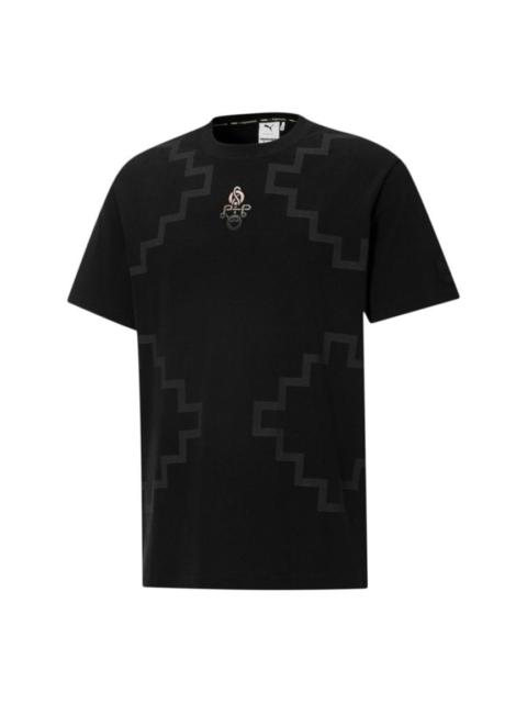 PUMA x PRONOUNCE Elevated Tee Crossover Geometry Pattern Athleisure Casual Sports Short Sleeve Black