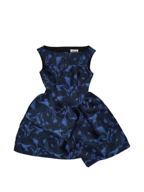 asymmetric panel short dress