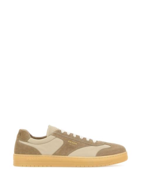 Beige Suede E Re-Nylon Sneakers Deserto