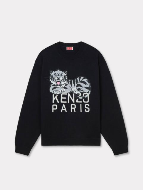 'KENZO Happy Tiger' embroidered jumper in wool and cotton