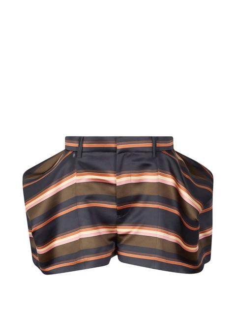 horizontal-stripe shorts