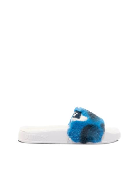 fluff tie dye sandals