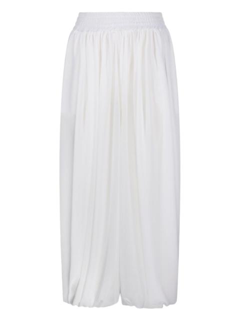 pleated palazzo trousers