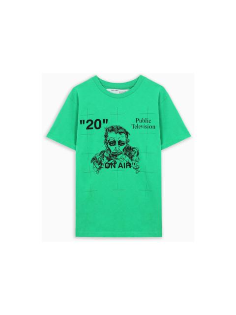 OFF-WHITE Public Television T-Shirt Green/Black