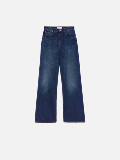 WIDE-LEG VINTAGE BLUE DENIM JEANS