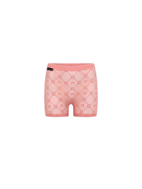 Recycled Mesh Flock Mini Shorts