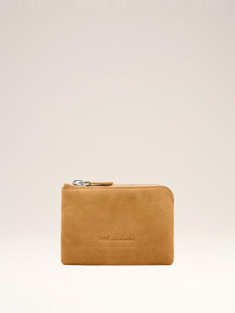 YELLOW COW LEATHER CARROUSEL ZIPPED WALLET