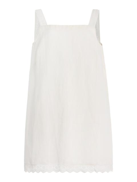 Grace Ramie Mini Dress white