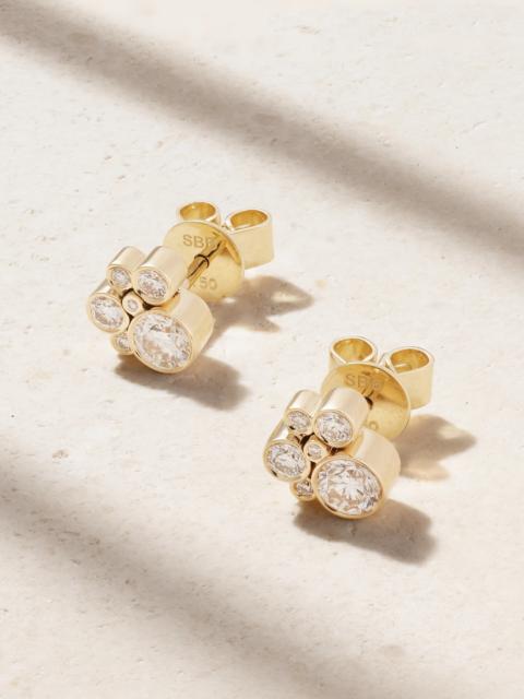 Bisou 18-karat Recycled Gold Diamond Earrings