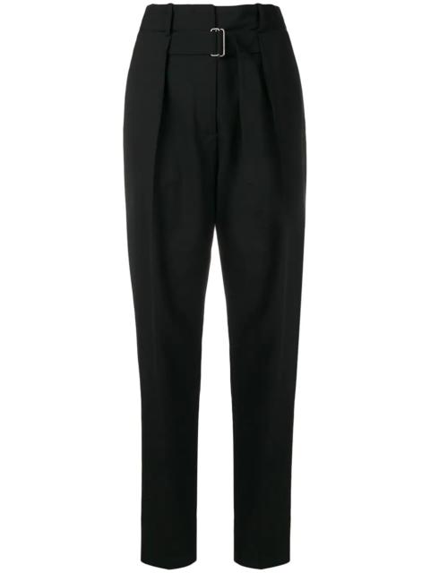 pleated high-rise trousers