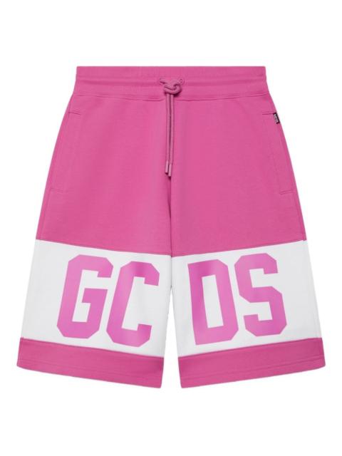 logo-print track shorts