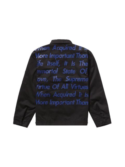 Supreme JUNYA WATANABE CDG MAN Printed Work Jacket Black